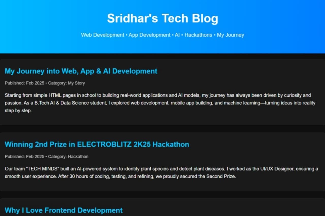 My Journey into Web, App & AI Development